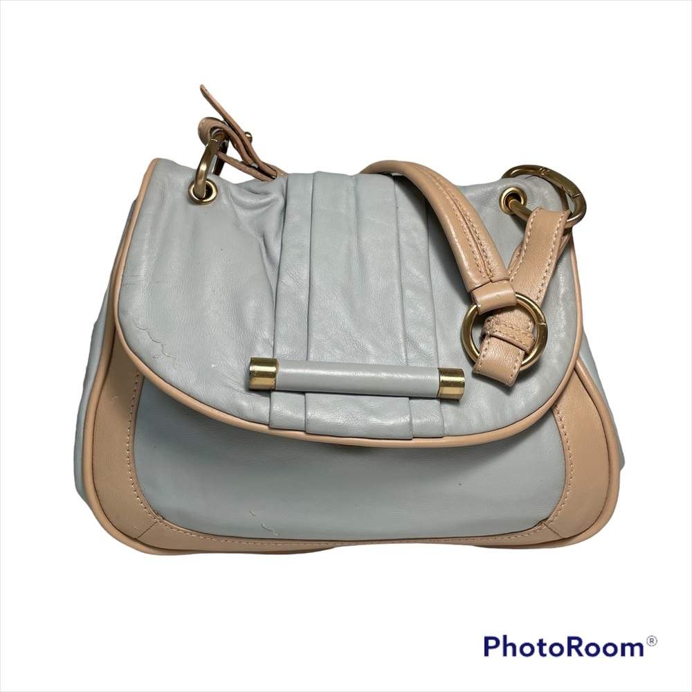 Light Gray Soft Leather Shoulder Bag